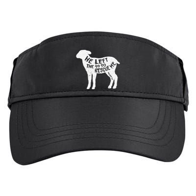 He Left The 99 To Rescue Me Matthew 1812 Lamb Christian Adult Drive Performance Visor