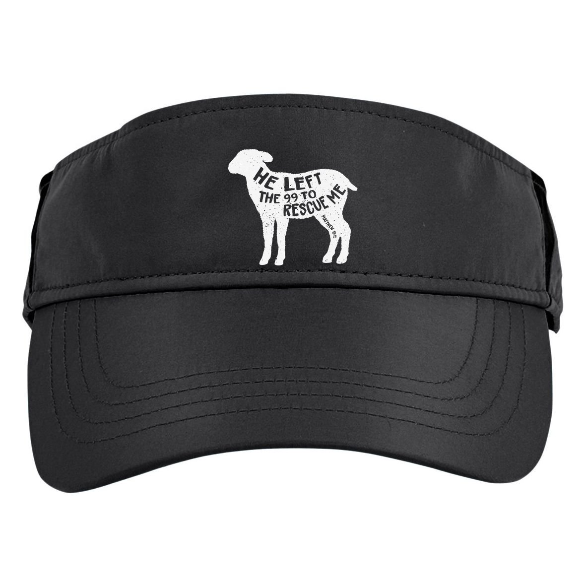 He Left The 99 To Rescue Me Matthew 1812 Lamb Christian Adult Drive Performance Visor