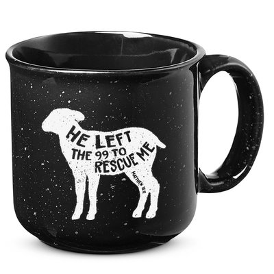 He Left The 99 To Rescue Me Matthew 1812 Lamb Christian 15oz Campfire Ceramic Mug