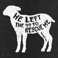 He Left The 99 To Rescue Me Matthew 1812 Lamb Christian Beanie
