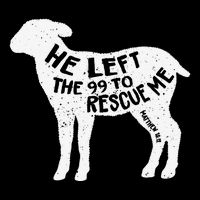 He Left The 99 To Rescue Me Matthew 1812 Lamb Christian Drawstring Bag