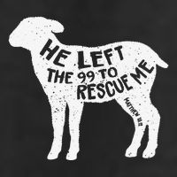 He Left The 99 To Rescue Me Matthew 1812 Lamb Christian 25L Jumbo Tote
