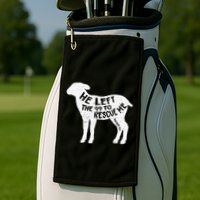 He Left The 99 To Rescue Me Matthew 1812 Lamb Christian Golf Towel