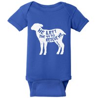 He Left The 99 To Rescue Me Matthew 1812 Lamb Christian Baby Bodysuit