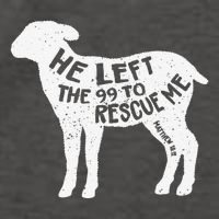 He Left The 99 To Rescue Me Matthew 1812 Lamb Christian Vector Backpack