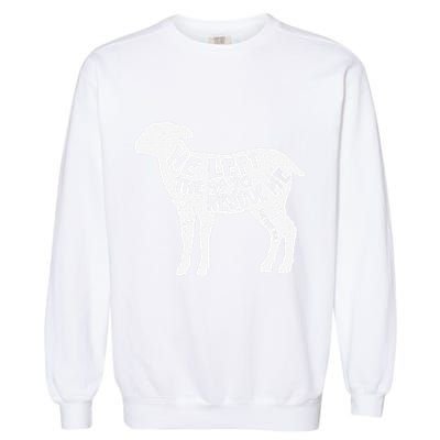 He Left The 99 To Rescue Me Matthew 1812 Lamb Christian Garment-Dyed Sweatshirt