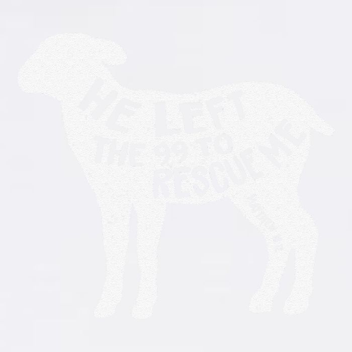 He Left The 99 To Rescue Me Matthew 1812 Lamb Christian Garment-Dyed Sweatshirt