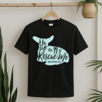 He Left The 99 To Rescue Me Green Chevron Christian T-Shirt