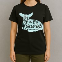 He Left The 99 To Rescue Me Green Chevron Christian T-Shirt