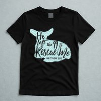 He Left The 99 To Rescue Me Green Chevron Christian T-Shirt