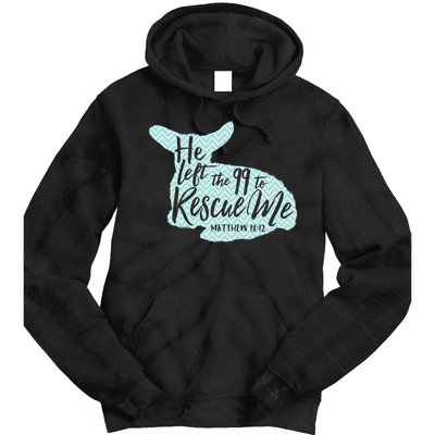 He Left The 99 To Rescue Me Green Chevron Christian Tie Dye Hoodie