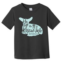 He Left The 99 To Rescue Me Green Chevron Christian Toddler T-Shirt
