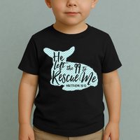 He Left The 99 To Rescue Me Green Chevron Christian Toddler T-Shirt