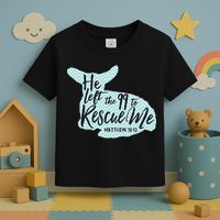 He Left The 99 To Rescue Me Green Chevron Christian Toddler T-Shirt