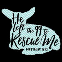 He Left The 99 To Rescue Me Green Chevron Christian Short Acrylic Beanie