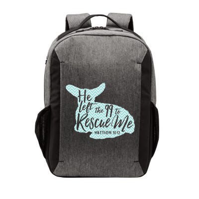 He Left The 99 To Rescue Me Green Chevron Christian Vector Backpack