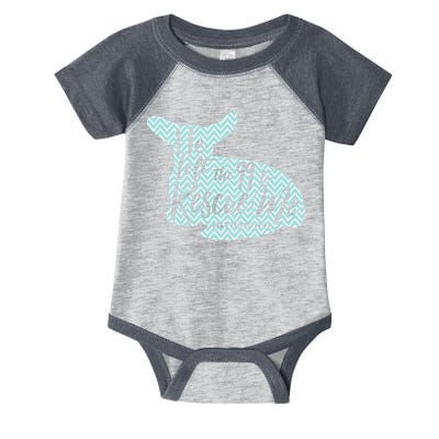 He Left The 99 To Rescue Me Green Chevron Christian Infant Baby Jersey Bodysuit
