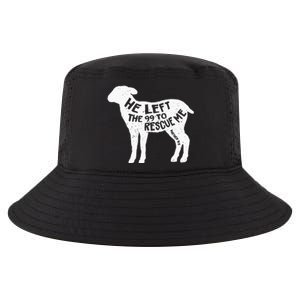 He Left The 99 To Rescue Me Matthew 18:12 Cool Comfort Performance Bucket Hat