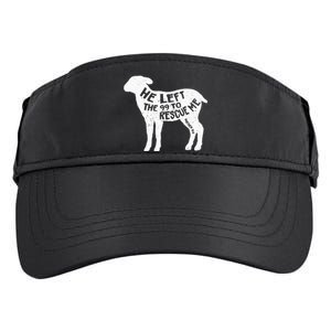 He Left The 99 To Rescue Me Matthew 18:12 Adult Drive Performance Visor