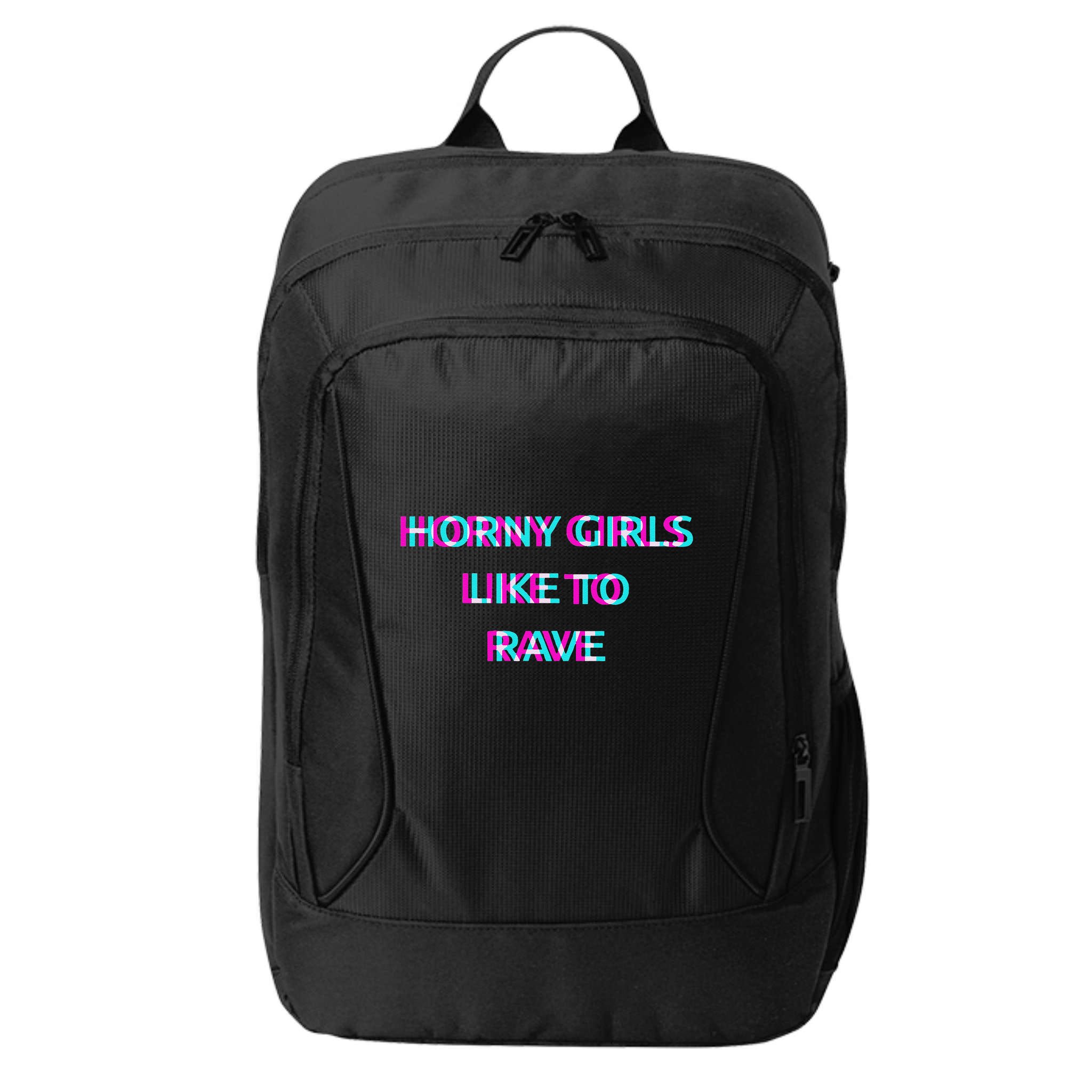 Horny Like To Rave Party Club Festival Raver City Backpack