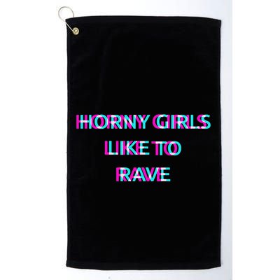 Horny Like To Rave Party Club Festival Raver Golf Towel