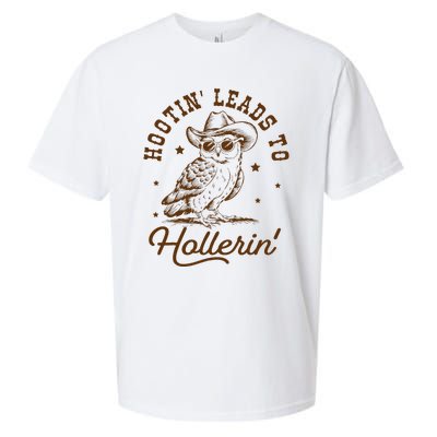 Hootin Leads To Hollerin Owl Cowboy Sueded Cloud Jersey T-Shirt