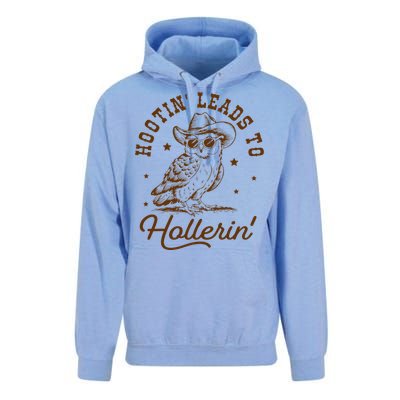 Hootin Leads To Hollerin Owl Cowboy Unisex Surf Hoodie