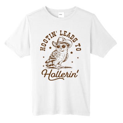 Hootin Leads To Hollerin Owl Cowboy Tall Fusion ChromaSoft Performance T-Shirt