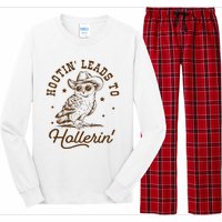 Hootin Leads To Hollerin Owl Cowboy Long Sleeve Pajama Set