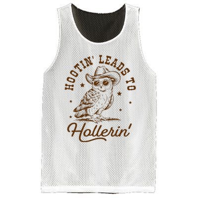 Hootin Leads To Hollerin Owl Cowboy Mesh Reversible Basketball Jersey Tank