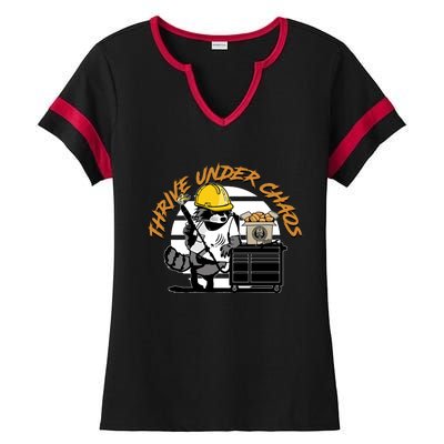 Habitual Linecrosser Thrive Under Chaos Ladies Halftime Notch Neck Tee