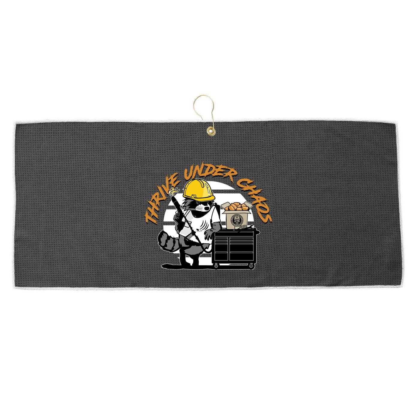 Habitual Linecrosser Thrive Under Chaos Large Microfiber Waffle Golf Towel