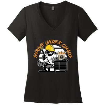 Habitual Linecrosser Thrive Under Chaos Women's V-Neck T-Shirt