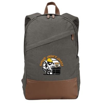 Habitual Linecrosser Thrive Under Chaos Cotton Canvas Backpack