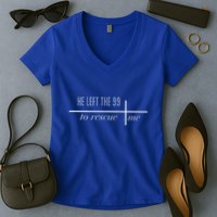 He Left The 99 To Rescue Me Women's V-Neck T-Shirt