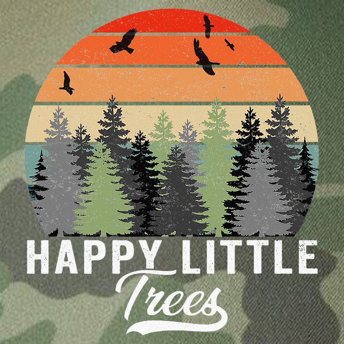 Happy Little Tree Bob Style Forests Legacy Tie Dye Trucker Hat