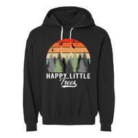 Happy Little Tree Bob Style Forests Garment-Dyed Fleece Hoodie