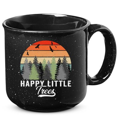 Happy Little Tree Bob Style Forests 15oz Campfire Ceramic Mug