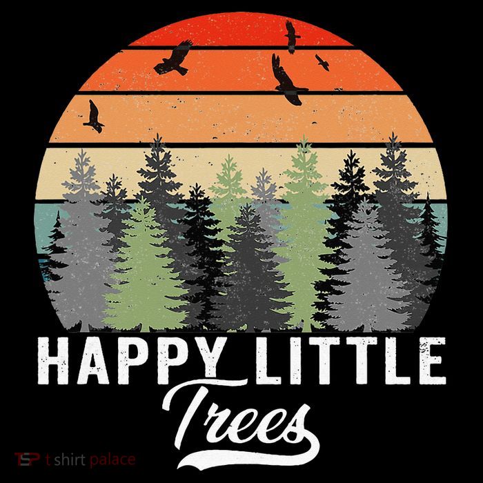 Happy Little Tree Bob Style Forests Flatbill Hat