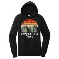Happy Little Tree Bob Style Forests Women's Pullover Hoodie