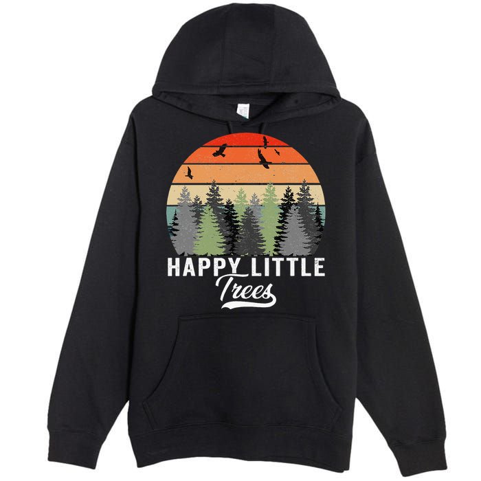 Happy Little Tree Bob Style Forests Premium Pullover Hoodie
