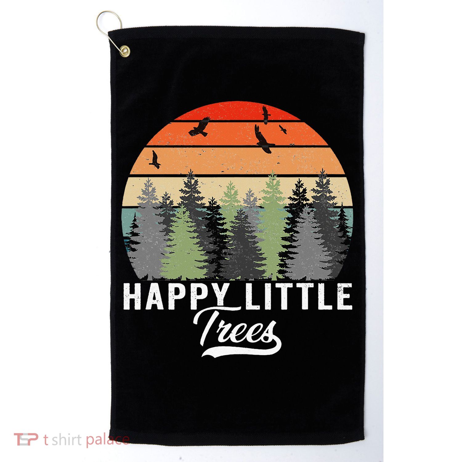 Happy Little Tree Bob Style Forests Golf Towel