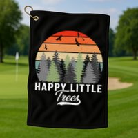 Happy Little Tree Bob Style Forests Golf Towel