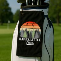 Happy Little Tree Bob Style Forests Golf Towel