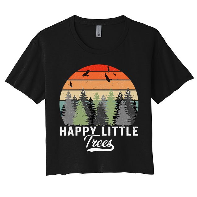 Happy Little Tree Bob Style Forests Crop Top