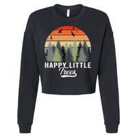 Happy Little Tree Bob Style Forests Cropped Pullover Crew