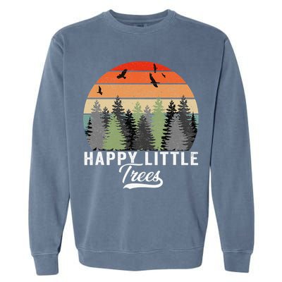 Happy Little Tree Bob Style Forests Garment-Dyed Sweatshirt
