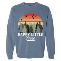 Happy Little Tree Bob Style Forests Garment-Dyed Sweatshirt