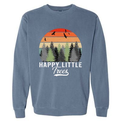 Happy Little Tree Bob Style Forests Garment-Dyed Sweatshirt