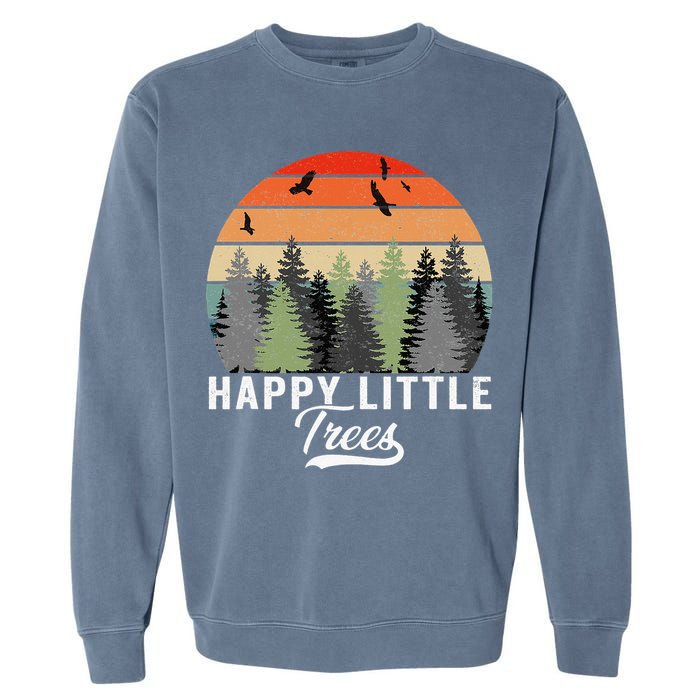 Happy Little Tree Bob Style Forests Garment-Dyed Sweatshirt